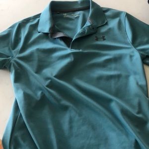 Youth XL Under Armour dry fit golf polo turquoise